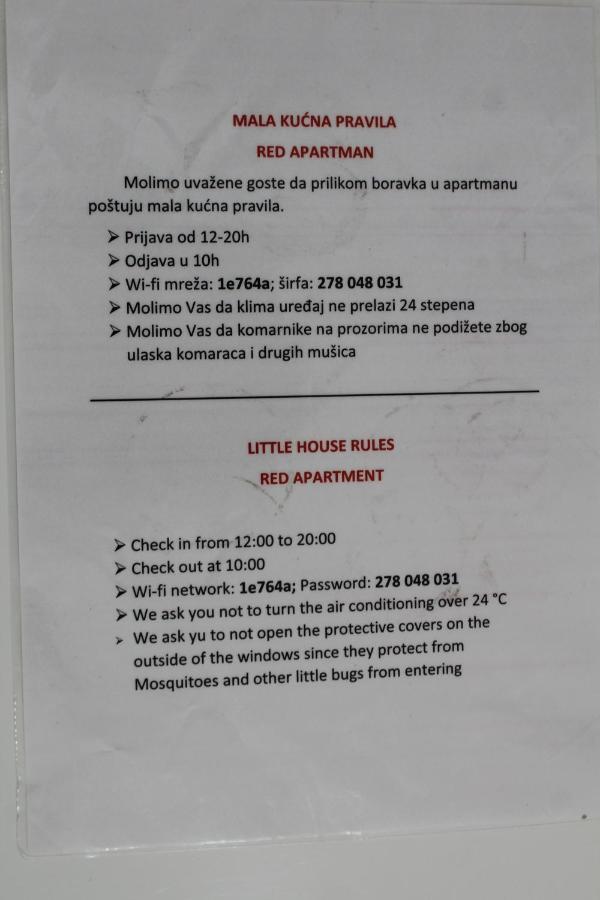 Red Apartment Σαράγεβο Εξωτερικό φωτογραφία